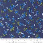 Moda Wildflowers Toss Florals Indigo Fabric 0.5m
