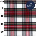 Flat Woven Cotton Tartan Fabric Bundle (1.5m)