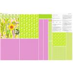 Sara Page Garden Collection Sunflower Cushion Fabric Panel 140cm x 44cm
