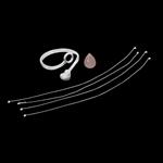 925 Sterling Silver Heart Adjustable Ring Kit With 1.50cts Rose Quartz Approx 6x8mm