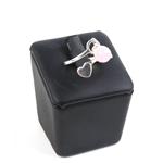 925 Sterling Silver Heart Adjustable Ring Kit With 1.50cts Rose Quartz Approx 6x8mm