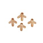 Rose Gold Plated 925 Sterling Silver Brushed Effect Bead Caps Flower Petal Approx 10x9mm (Pack of 4pcs)