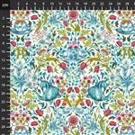 Odile Bailloeul Language of Flowers Collection Tea Time Cream Fabric 0.5m 