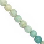 Natural Frost Amazonite, 4mm, 6mm, 8mm & 10mm With Downloadable Instructions By Claire Macdonald