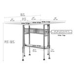 Sewing Online Adjustable Cutting Table with Printed Grid Top & Storage 