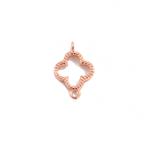 Rose Gold 925 Sterling Silver Clover Connector Approx  12x8mm
