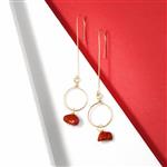 Champagne Gold Plated Copper Wire, Chips & Nuggets, Carnelian & Red Jasper Project With Downloadable