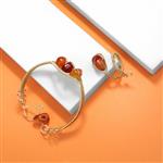 Champagne Gold Plated Copper Wire, Chips & Nuggets, Carnelian & Red Jasper Project With Downloadable