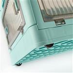 Sewing Online Folding Plastic Storage Box Blue 98L