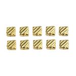 Cymbal Platia - Silky Bead Bead Substitute - 24K Gold Plated (10pk)
