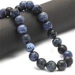 210cts Dumortierite Quartz Smooth Round Approx 10mm 28cm Strands 