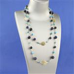 210cts Dumortierite Quartz Smooth Round Approx 10mm 28cm Strands 