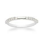 925 Sterling Silver Ring Shank for Pear Clip-On Pendant with 0.28cts White Topaz, Approx 20x22mm