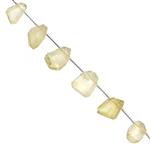 90cts Lemon Quartz Faceted Tumble Approx 12x8 to 21x12mm, 19cm Strand with Spacers