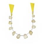 90cts Lemon Quartz Faceted Tumble Approx 12x8 to 21x12mm, 19cm Strand with Spacers