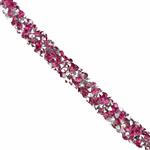 6mm Pink & Silver Resin diamond tube (2m/pack)