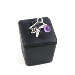 925 Sterling Silver Butterfly Adjustable Ring Kit With 1.50cts Amethyst Approx 6x8mm