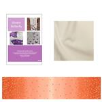 Delphine Brooks Tangerine Metallic Hearts Ombre Butterfly Wall Hanging Kit: Instructions & Templates & Fabric Bundle (1.0m)