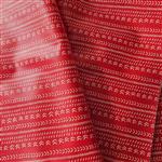 Sewing - Sanctuary Red Foot Steps Eco-Laminated Fabric 1m