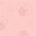 Basically Hugs Pink Heart Symbols Fabric 0.5m