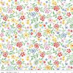 Riley Blake Always In Season Collection Blooming Bright White Extra Wide Backing Fabric 0.5m (274cm)