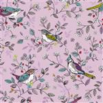 Springtime Collection Dawn Chorus Pink Fabric 0.5m