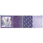 Debbi Moore Designs Winter Fairies Purple Fairy Queen & Unicorn Cushion Fabric Panel (140 x 44cm)