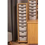  Storage4Crafts - Instow 130 Storage Tower with Trays - Oak Or Vanilla 