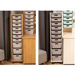  Storage4Crafts - Instow 130 Storage Tower with Trays - Oak Or Vanilla 