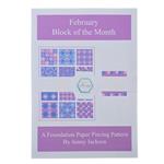 Jenny Jackson Rainbow FPP Block Twelve of the Month Kit: Paper Pattern & Fabric Panel