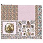 The Crafty Witches Twilight Hoot Fat Quarter Potion Pack Pink Fabric Panel (140 x 117cm)