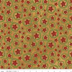 Up on the Housetop Star Wreaths Moonlight Fabric 0.5m