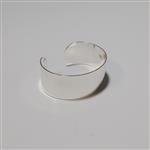 Silver Plated Base Metal Oval Cuff Approx OD 6.5cm x 5cm