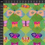 Carolyn Gavin Harmony Harlequin Grass Fabric 0.5m