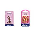 Gold & Bronze Bag Making Haberdashery Bundle: 2 Swivel Clips, 4 D Rings 25mm. Save Over 15%