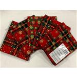 Christmas Tartan FQ Pack of 5