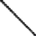 130cts Type A Jadeite Black Series Rounds Approx 6mm, 38cm Strand