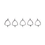 Antique Copper Plated Brass Bezel Connectors Trillion - 16mm (5pcs/pk)