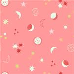 Lewis & Irene Small Things Glow Night On Blush Fabric 0.5m