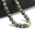 190cts Moss Agate Plain Round, Approx 8mm, 37cm Strands