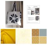 Suzie Duncan Yellow Tilda Dresden Ruler Tote Bag Kit: Instructions, Fabric (1m) & FQs (4pcs)