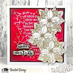 Visible Image Poinsettia Grunge Co-ordinating Dies