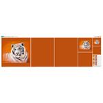 Pollyanna Pickering White Tiger Fabric Panel 140cm x 47cm