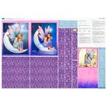 Debbi Moore Autumn Fairies Purple Tote Bag Fabric Panel (140cm x 95cm)