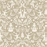 Lewis & Irene 12 Days Of Christmas Beige Fabric 0.5m