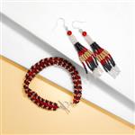 Miyuki 11/0 Bundle, Silver Lined Crystal, Gunmetal & Opaque Red