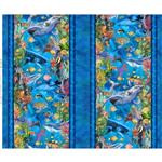 Jason Yenter Calypso III Collection Ocean Stripe Blue Fabric 0.5m