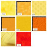 Yellow Long Quarter Fabric Pack - 8 Pieces (25cm x 112cm)