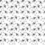 Riley Blake Press On Collection Press On Girl White Fabric 0.5m 