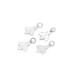 925 Sterling silver Flat Bee Charms, Approx 12x8mm, (Pack of 4)